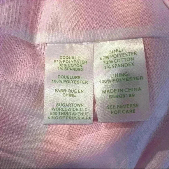 Lilly Pulitzer Eden Tropical Pink Pout Ottoman Striped Shift Dress Size Small - Picture 8 of 8